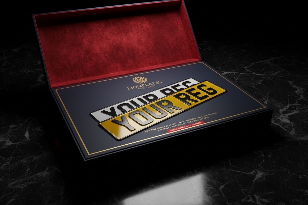 Pressed Metal 3D Aluminium Number Plates - Plain No Emblem