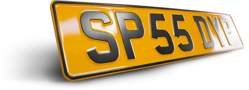 3D Pressed Metal Aluminium Number Plates — Plain No Emblem | UK Legal