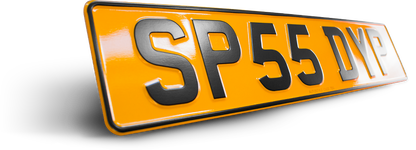 3D Pressed Metal Aluminium Number Plates — Plain No Emblem | UK Legal