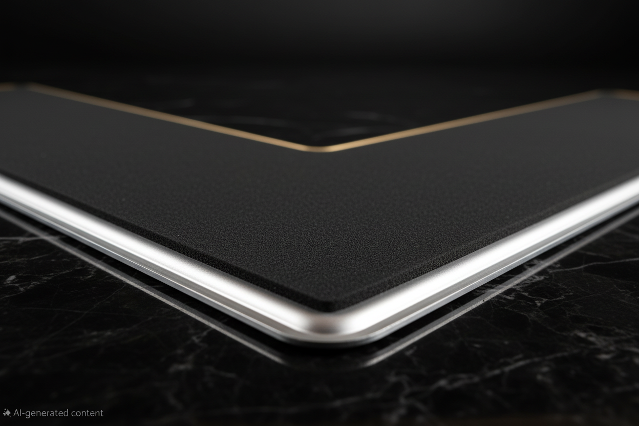 Black Foam Chrome Frame Corner Macro Luxury Shot V2