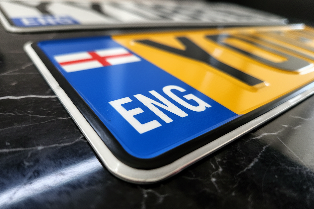 ENG Badge Extreme Close-Up Luxury Shot