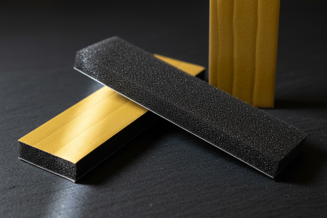 Golden 3D Sticky Pad Characters - Macro Foam Detail