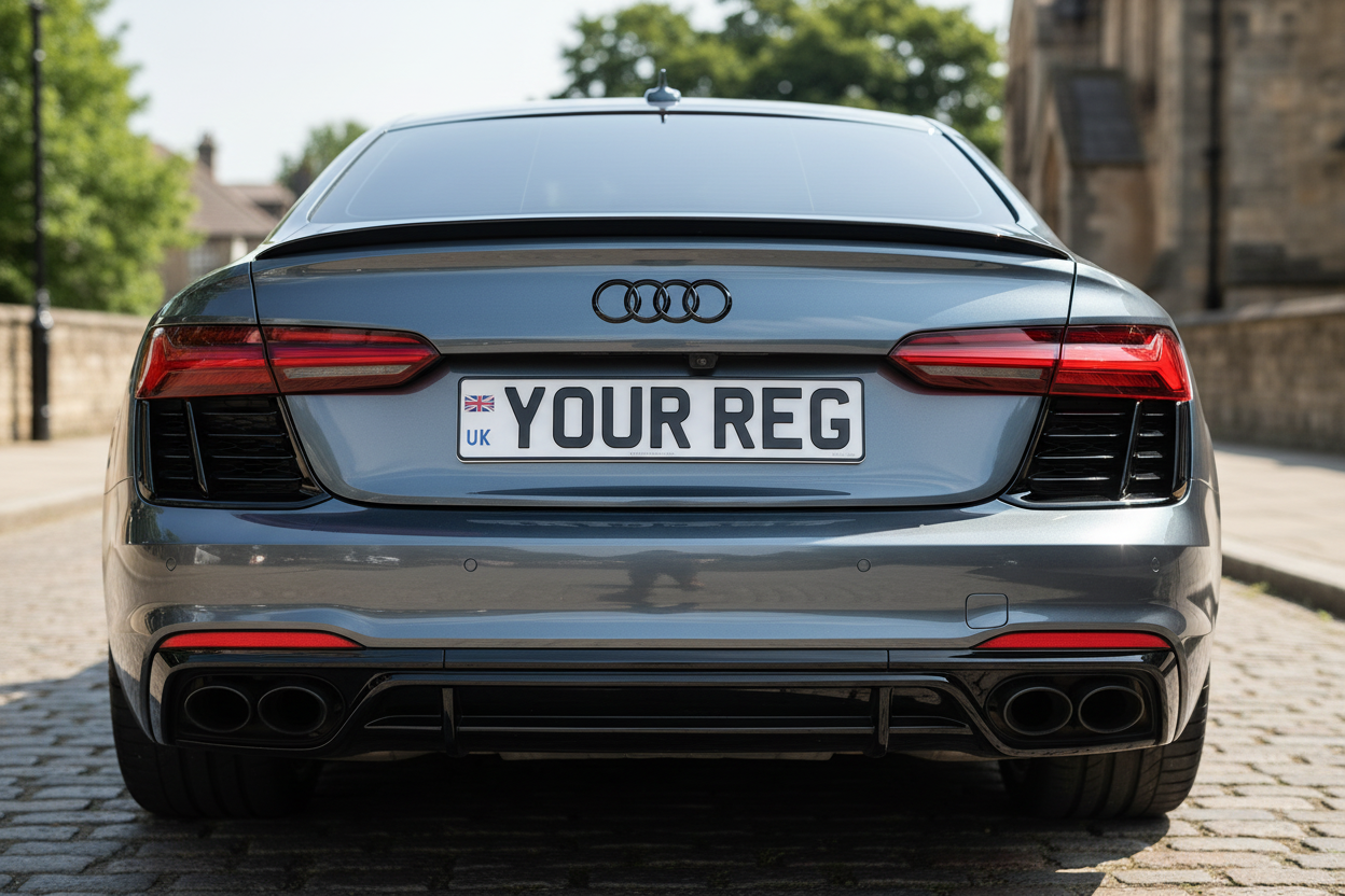 3D Pressed Metal Aluminium Number Plates — UK Clear Union Jack UK Flag Emblem | UK Legal