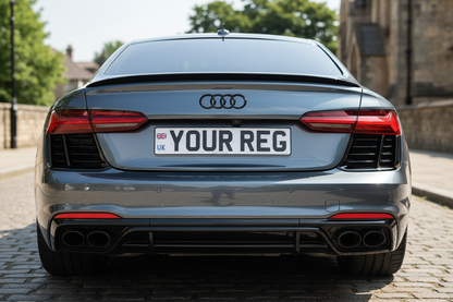 3D Pressed Metal Aluminium Number Plates — UK Clear Union Jack UK Flag Emblem | UK Legal
