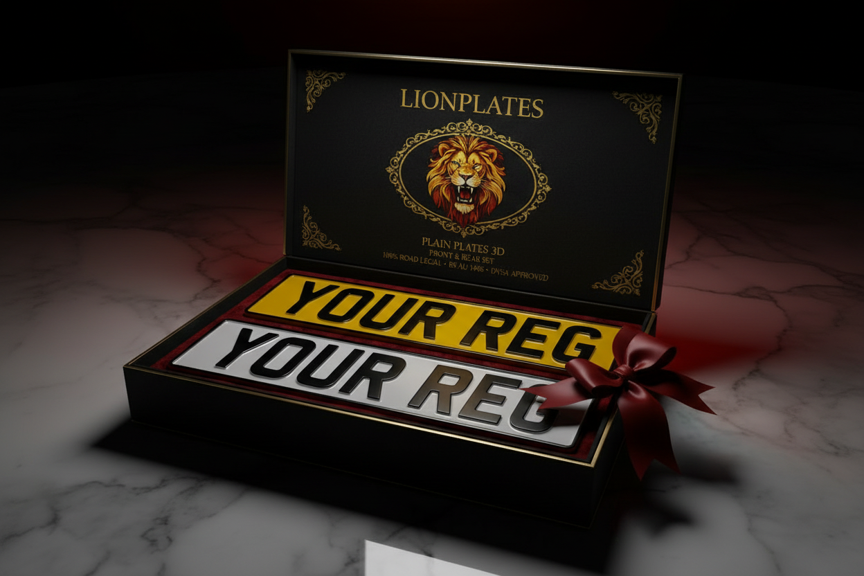 LIONPLATES Black Red Gold Crest Box V2