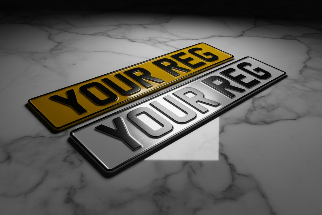 Luxury Marble Number Plates Banner