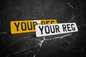 Marble Background Number Plates
